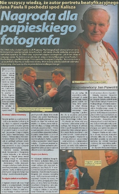 Nagroda dla papieskiego fotografa